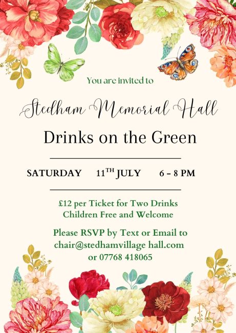 Flyer for Drinks on the Green 2