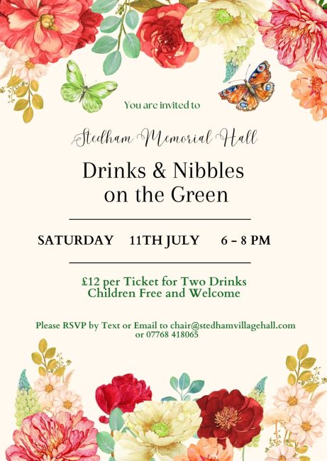 Flyer for Drinks on the Green 3